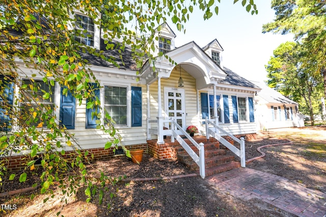 view of cape cod home