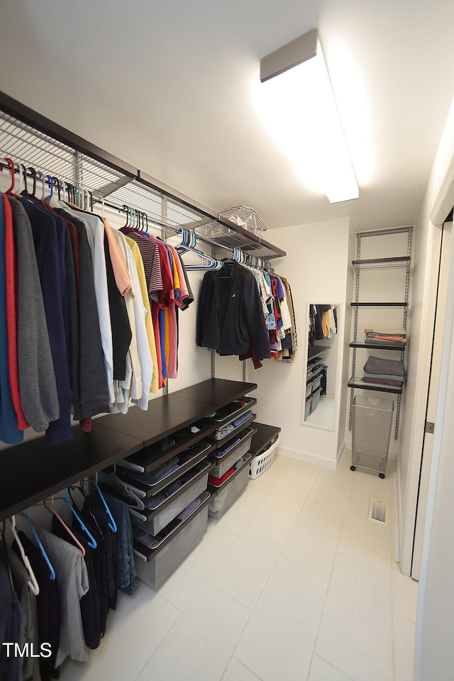 view of walk in closet