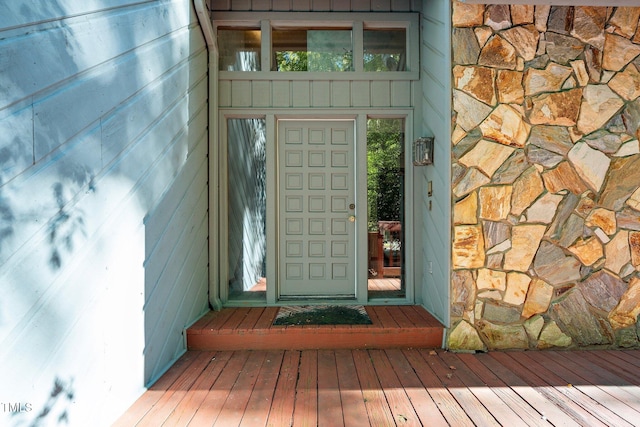 view of doorway to property