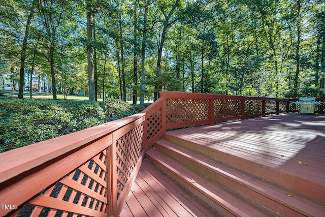 view of wooden terrace