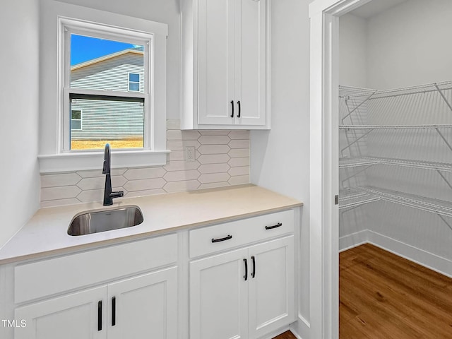 storage area with a sink