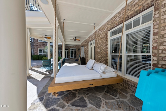 view of patio with covered porch