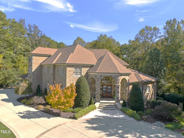 view of front of home with french doors