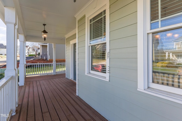 view of wooden terrace