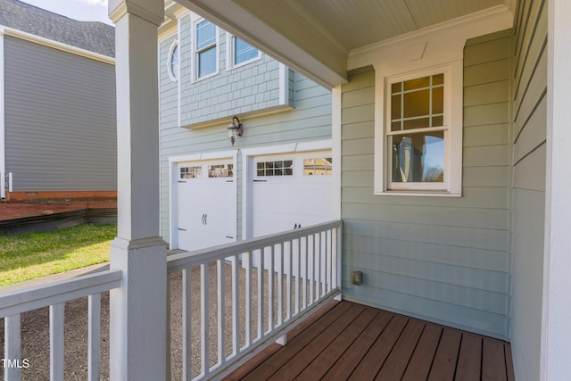 exterior space featuring a garage