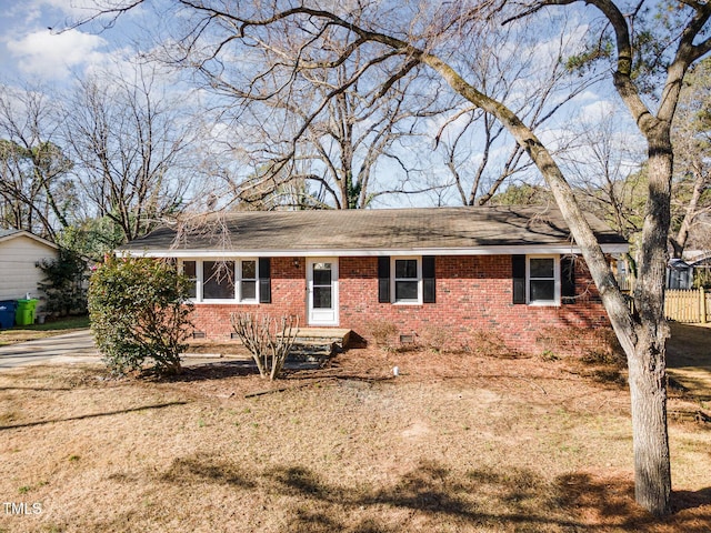 view of single story home