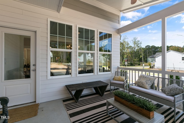 view of sunroom / solarium