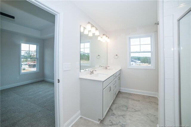 bathroom with vanity