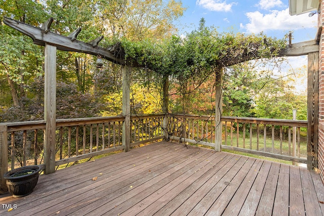 view of wooden terrace