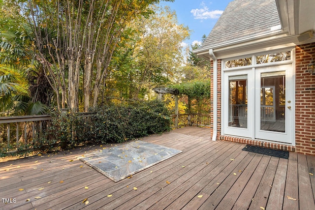 view of wooden deck