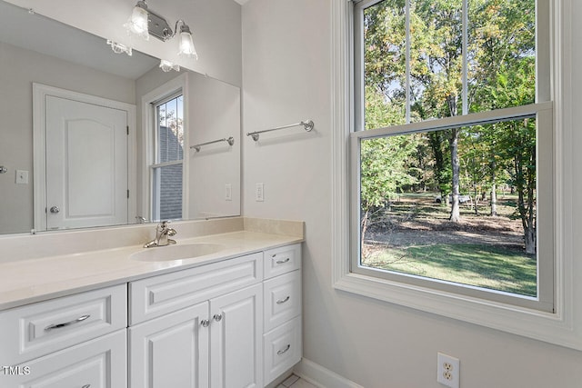 bathroom featuring vanity