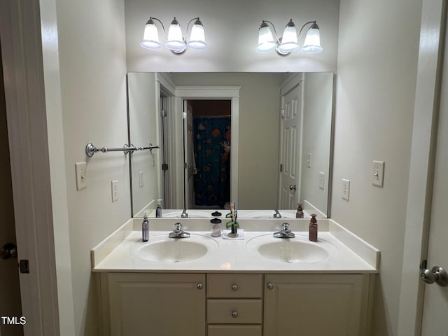 bathroom with vanity