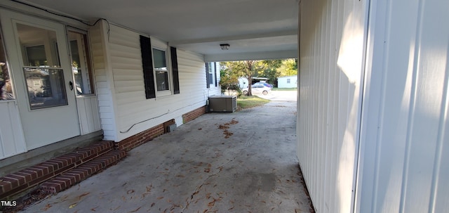 view of patio with a carport