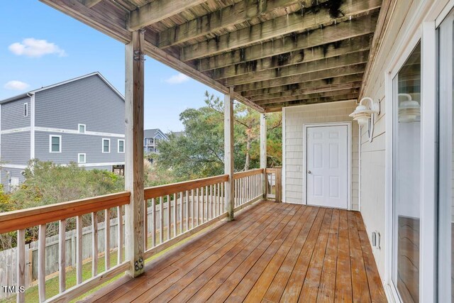 view of wooden deck