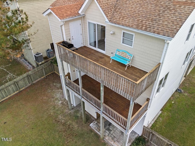 deck with central AC