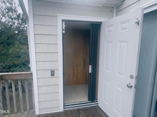 view of doorway to property