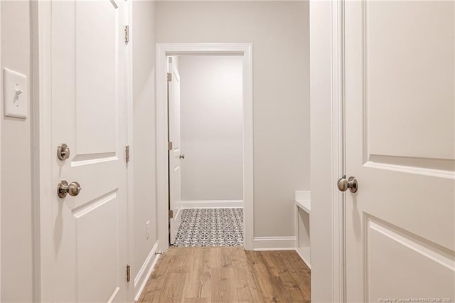 interior space with light hardwood / wood-style flooring