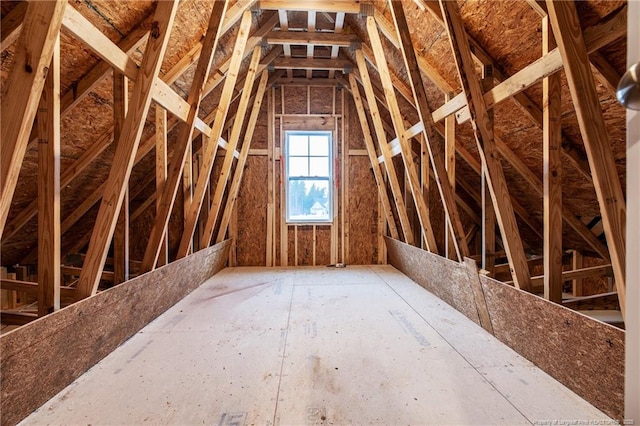 view of attic