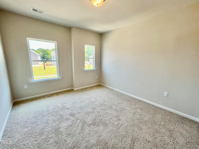 view of carpeted empty room