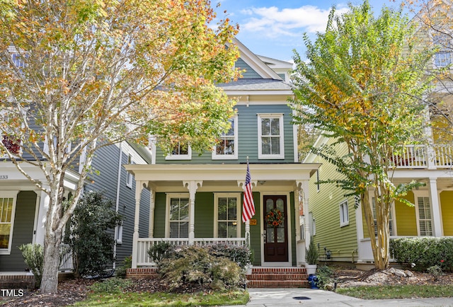 view of front of house with covered porch