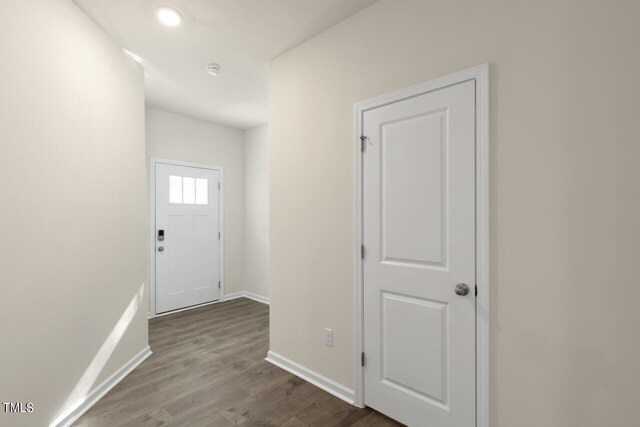 interior space featuring wood-type flooring