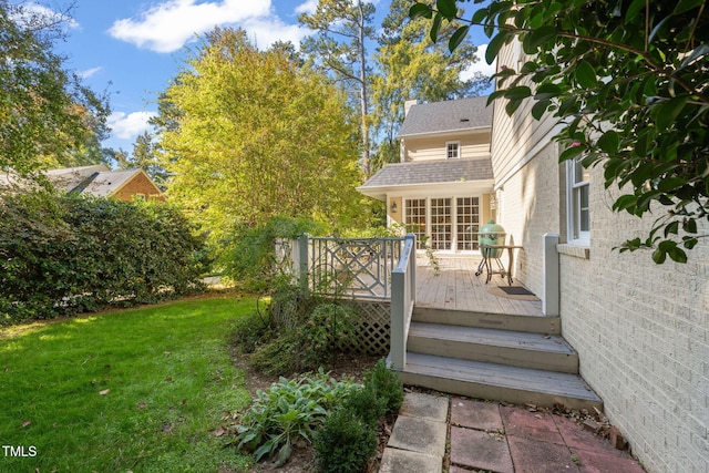 exterior space with a wooden deck