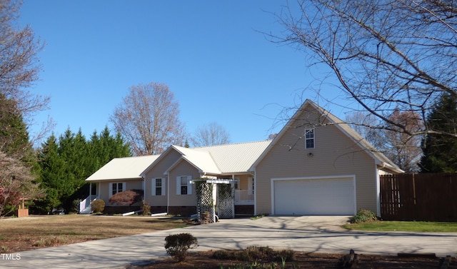 view of front of house featuring a garage