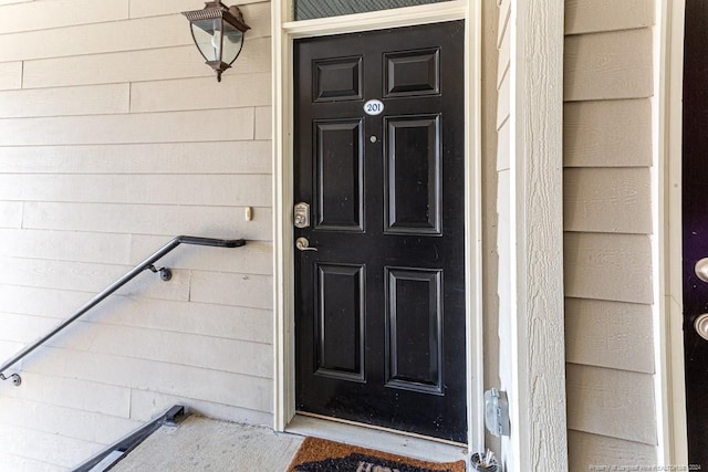 view of doorway to property