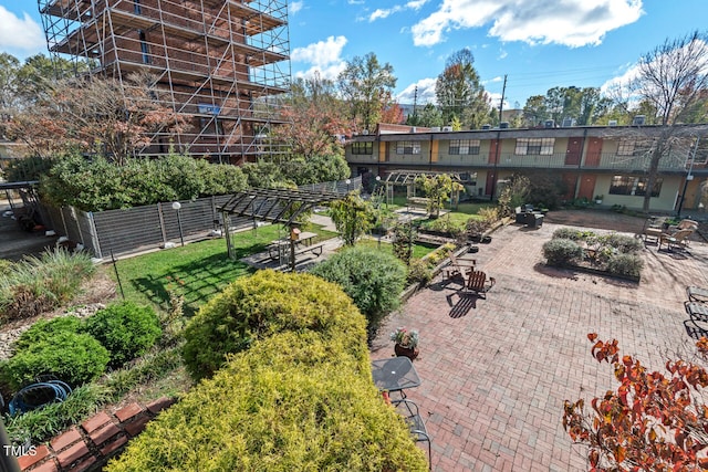 view of community featuring a patio