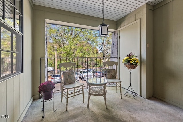 view of sunroom