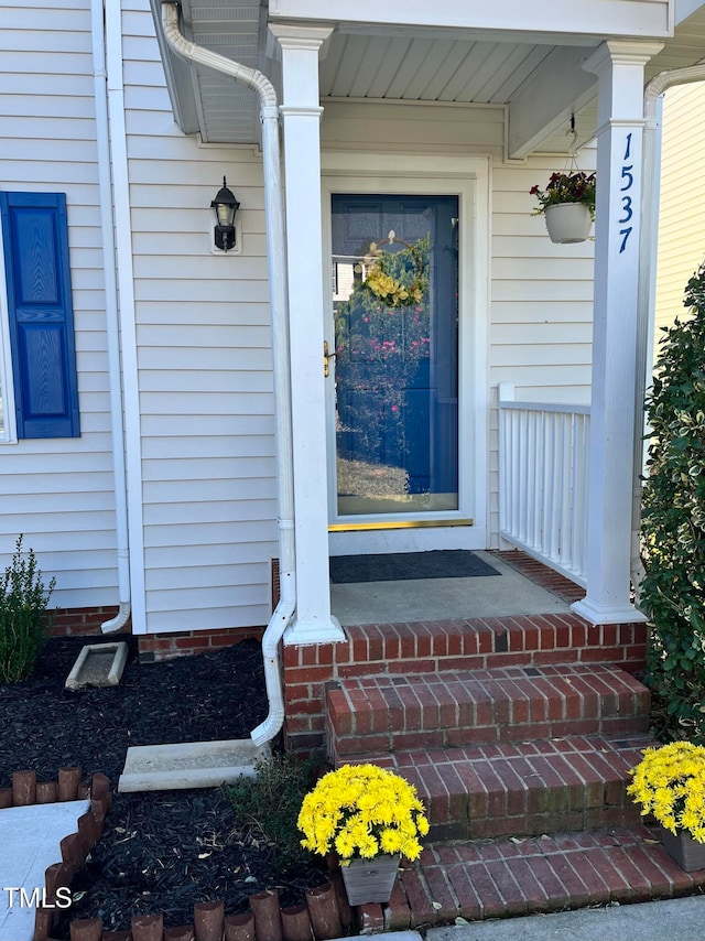 view of doorway to property