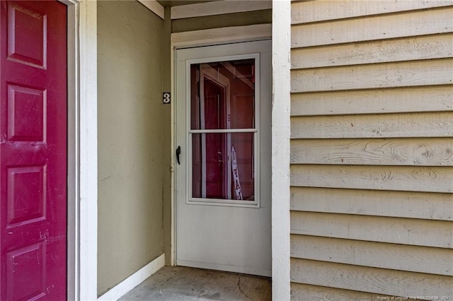 view of doorway to property