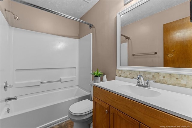 1018 Wood Creek Dr Unit 3, Fayetteville, NC 28314 - full bath with bathing tub / shower combination, vanity, and a textured ceiling