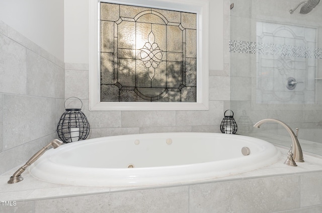 166 Weldon Dr, Clayton, NC 27520 - full bath featuring a tub with jets and tile walls