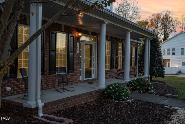 exterior space featuring a porch