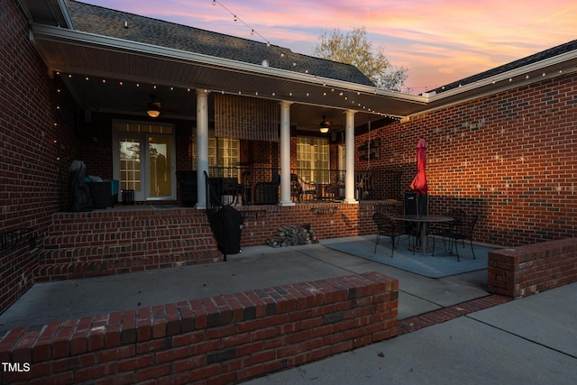 166 Weldon Dr, Clayton, NC 27520 - view of patio / terrace featuring ceiling fan