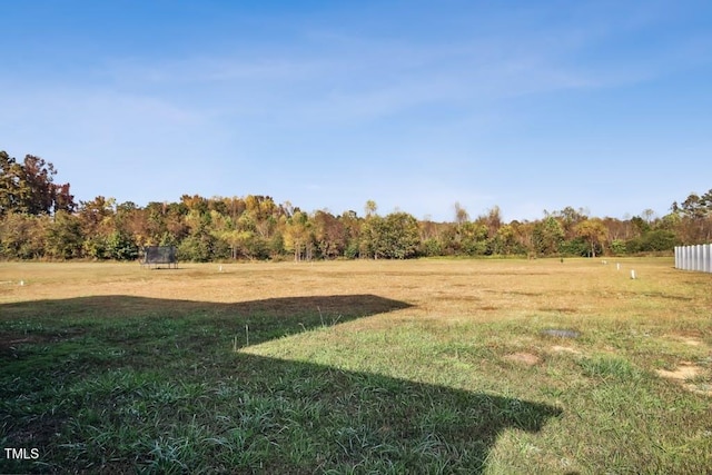 view of yard with a rural view