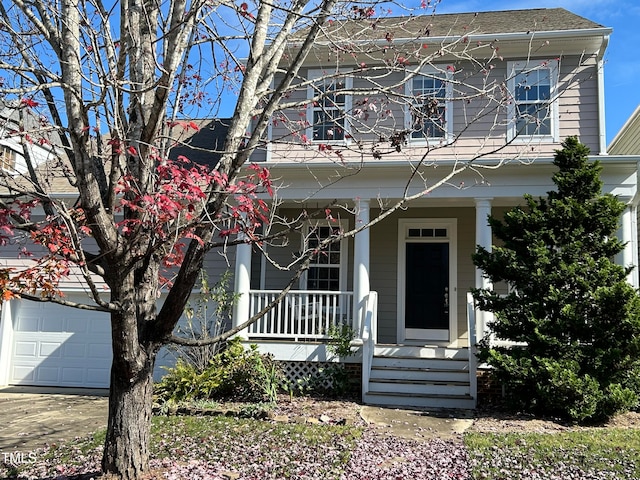 view of front of home featuring covered porch