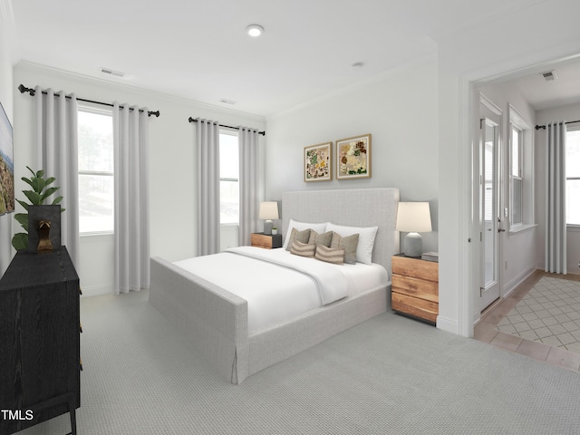 520 Gainer Dr # 6, Raleigh, NC 27610 - carpeted bedroom featuring crown molding and baseboards