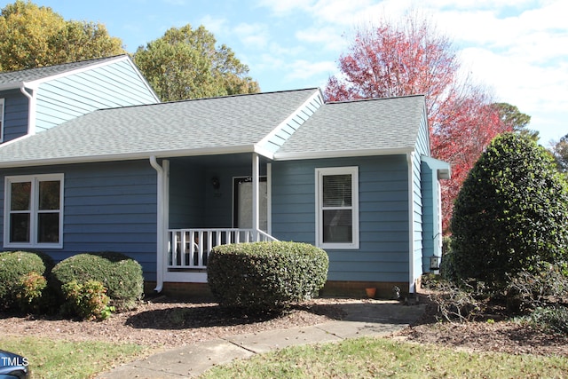 view of front of property with a porch