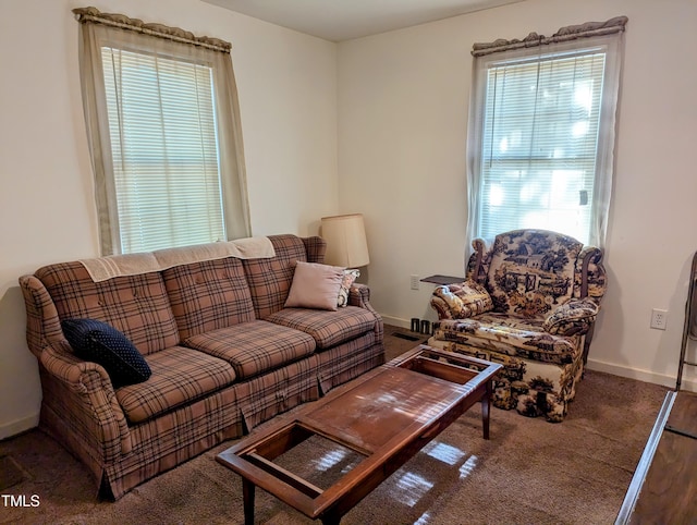 400 Skipwith Rd, Boydton, VA 23917 - carpeted living room featuring baseboards