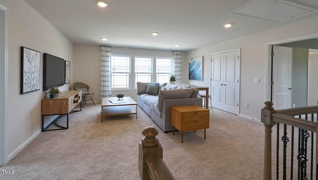 view of carpeted living room