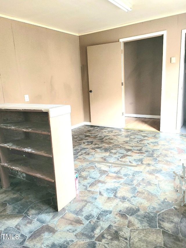 325 Ranch Farm Rd Unit A B, Raleigh, NC 27603 - spare room with stone floors and crown molding