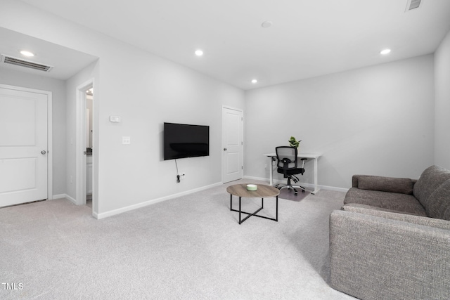 view of carpeted living room