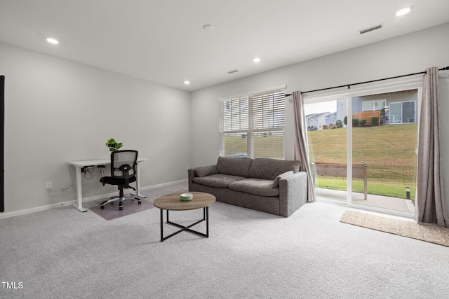 view of carpeted living room