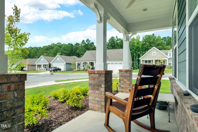 view of patio / terrace featuring covered porch