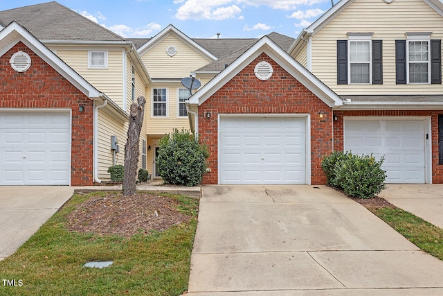 view of property with a garage