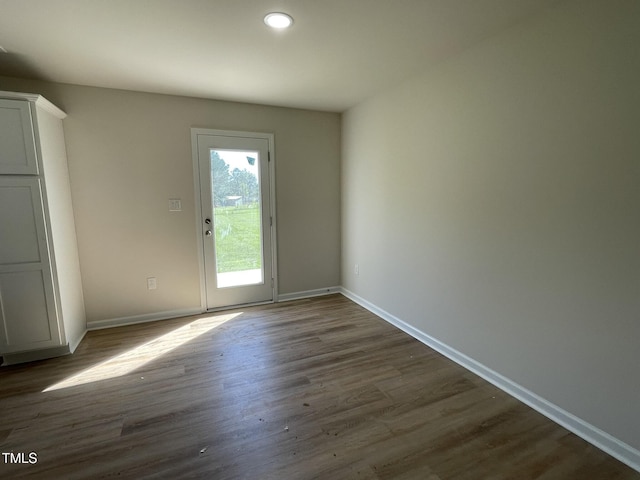 108 Pate Landing Dr, Selma, NC 27576 - interior space featuring baseboards and dark wood finished floors