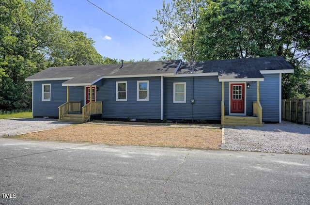 view of ranch-style house