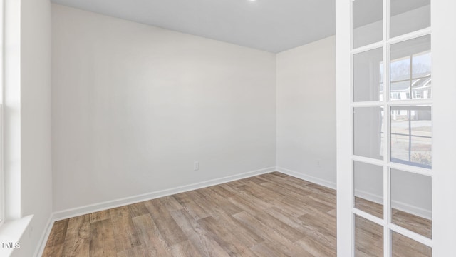 empty room featuring light hardwood / wood-style floors